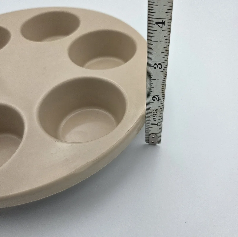 Anchor Hocking Microware Muffin Cupcake Pan PM 447 TI 486 4 Beige Tan 10